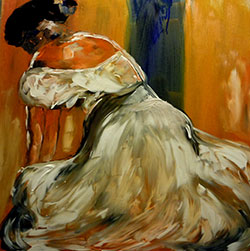 Woman in Dress Study by Therese Rene Zuver